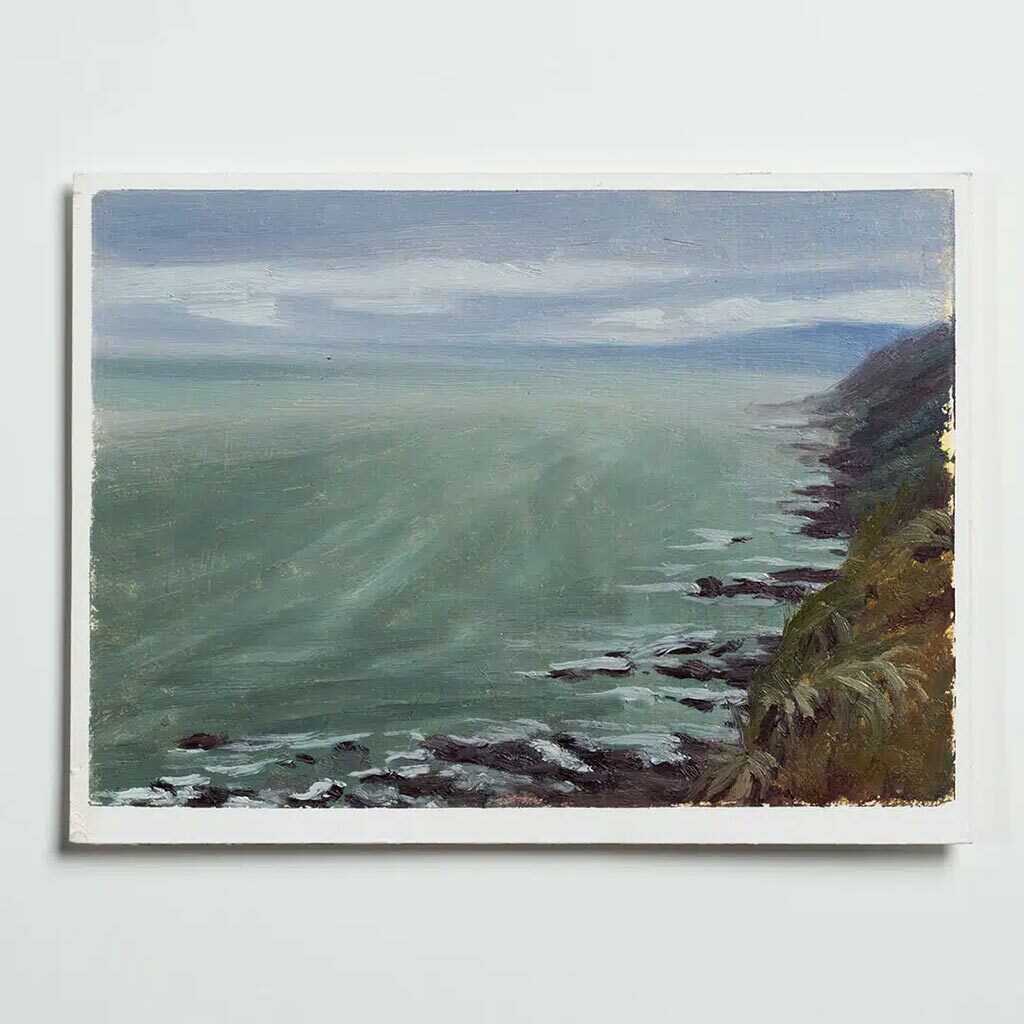 landscape/seascape painting on paper