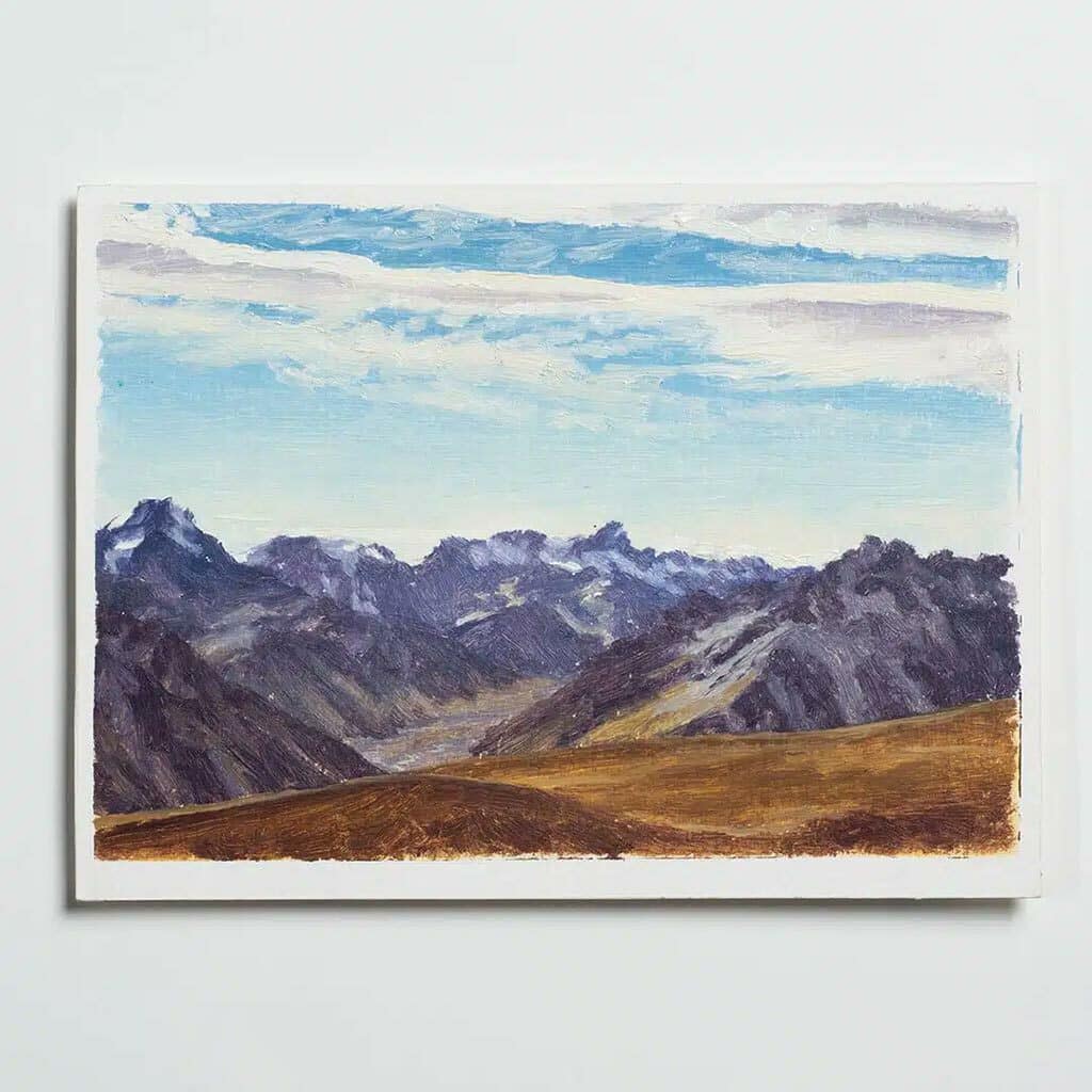 Landscape painting on paper