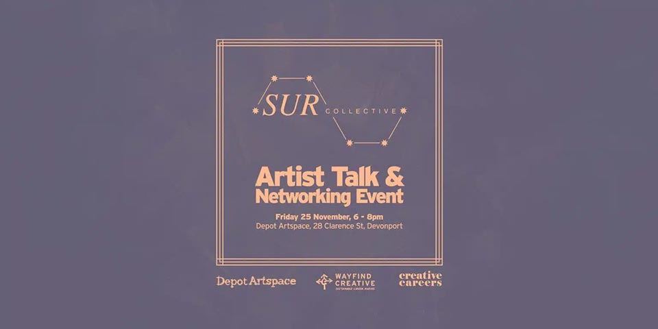 Banner for SUR Collective artist talk & Networking event