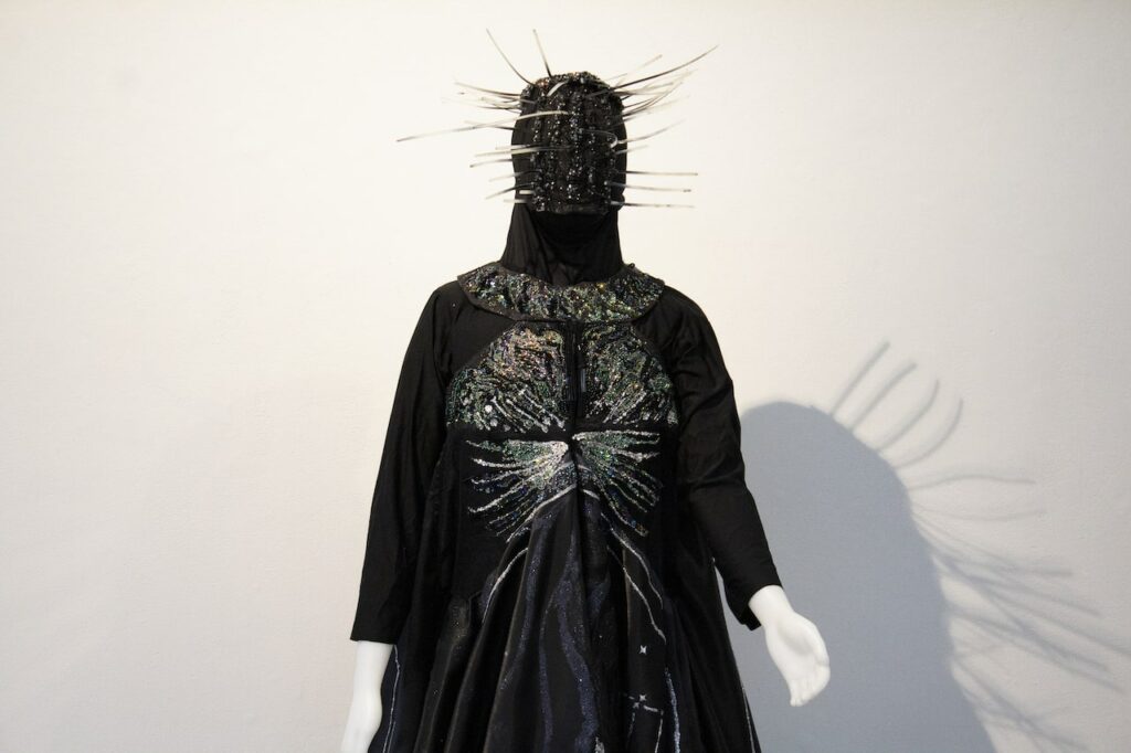 Installation view of "Untitled" by Infamy Apparel, as part of DEPOT's Oyster & Moon exhibiton.