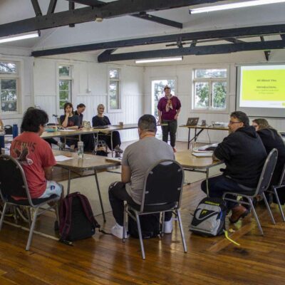 Photo Of A Workshop In Whare Toi's Main Hall.